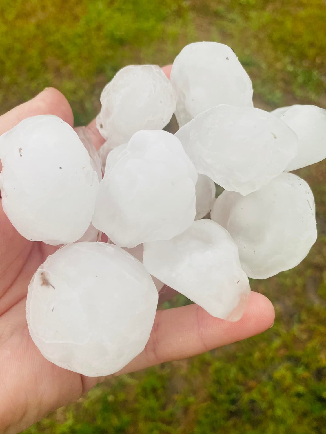 LABELLE -- Ashley Woosley shared this photo of hail that fell in LaBelle on April 4, 2022.